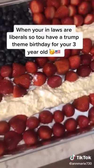 Owning the libs by ruining your child's birthday