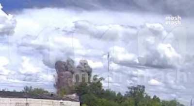 Video of the Ukrainian S-200 hit in Bryansk region, Russia