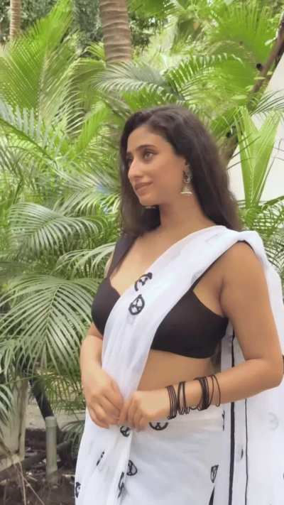 Kheyali Nath in white saree