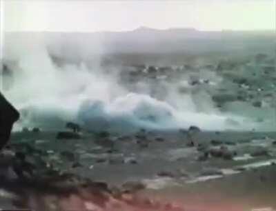 Very rare footage: West Sahara. An ambush on a convoy of Moroccan forces by the Polisario guerillas, 1977.