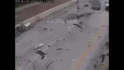 Texas, USA: car DISINTEGRATED by wrong way driver, truly brutal.