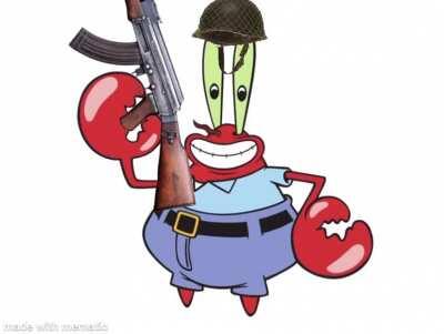 mr crabs with a gun