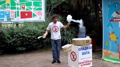 This guy making cotton candy