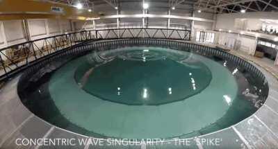 The 'Spike' Wave (crosspost from r/physicsgifs u/crosspostninja)