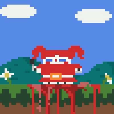 Quick little circus baby pixel animation