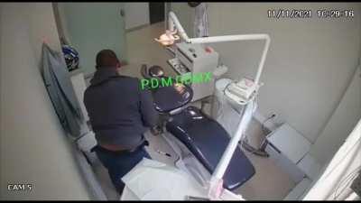 Happy ending for dentist's office being mugged