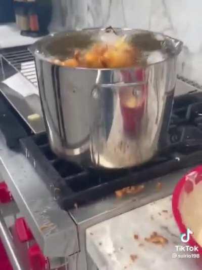 Risking a grease fire for unpeeled bananas