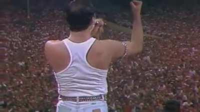 On this day in 1985, Queen stole the show at the Live Aid concert in Wembley Stadium