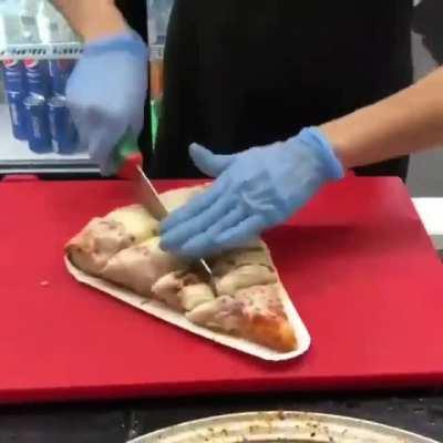 Steaming hot cheese pizza, a pizzeria Spontini in Milan, Italy