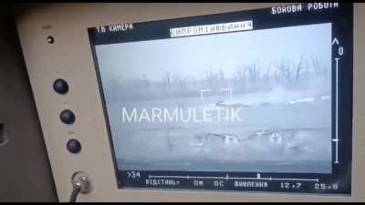 Ukrainian &quot;Stugna-P&quot; ATGM blows up Russian tank, in Tonen'ke. March 2024