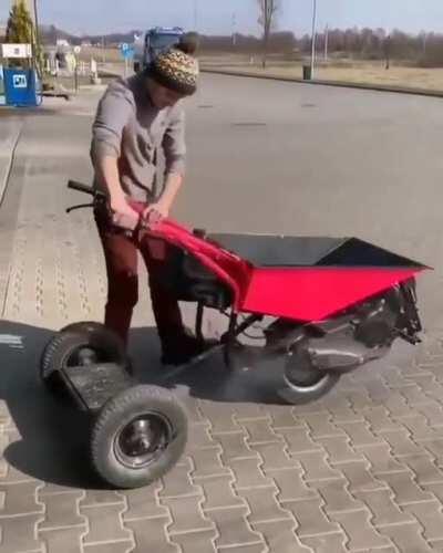 In Russia, wheel barrows you