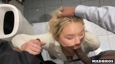 Blowjob by a Hot Blonde Girl