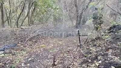  Ukrainians were clearing dugouts in the forests of Kurshchina, russia. The russians refused to surrender, eventually the Ukrainians managed to capture one russian serviceman from Saint Petersburg.
