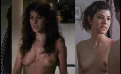 Marisa Tomei's (Aunt May) signature topless lip bite