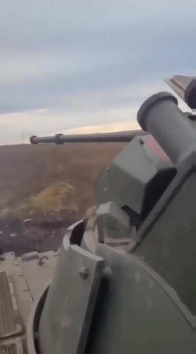 Anti-tank guided missile narrowly missing a Russian BMP-1AM