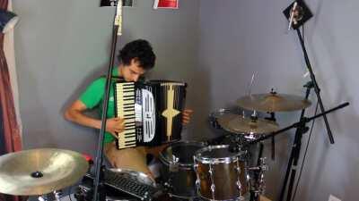 Ocarina of Time title theme as a Yann Tierseny waltz on solo accordion/drums