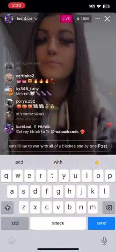 lust4cai 🎣simpfishing🐠 4 Instagram simps🥸 to get her TikTok to 1k subs so she can begin her NAKED DEMON LIVE💦🐱🫦☹️ ouuu🤓 Pt.2