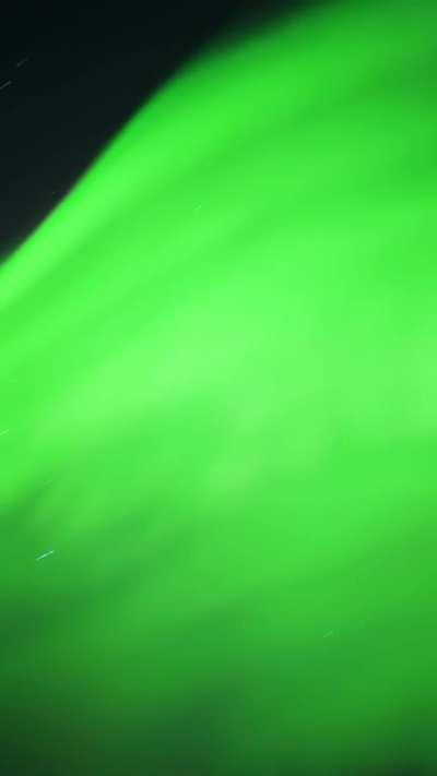 A Bright Aurora Turning the Entire Ground Green - Fairbanks, AK