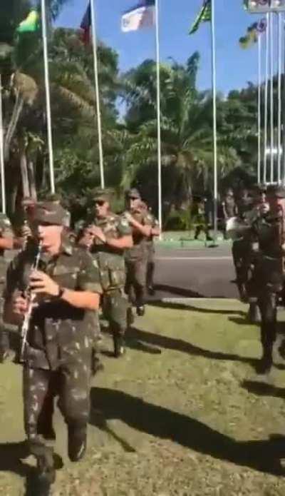 Amazonian Military Command Band - Smoking snakes [by Sabaton] (in tribute to the Brazilian heroes in the Second War. [2021 - not sure if this qualifies as a 