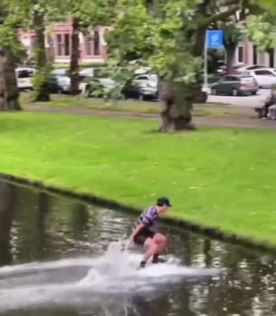 Surfing across the river