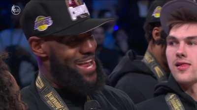 [Highlight] Lebron cracks a LeJoke talking about getting their prize money