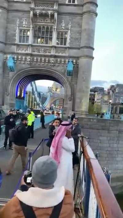 Beatiful adhan on London's Tower Bridge