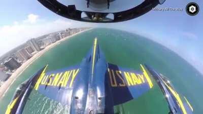 Cockpit View US Navy Blue Angels Team