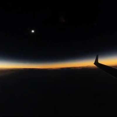 Solar Eclipse seen from an Airplane