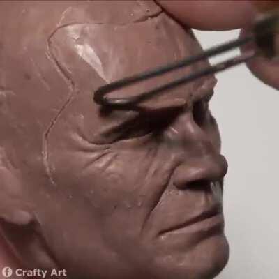 Amazing sculpting out of clay from start to the end. Credit: Crafty Art