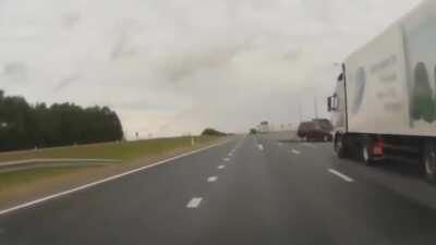 WCGW jumping a car onto another lane?