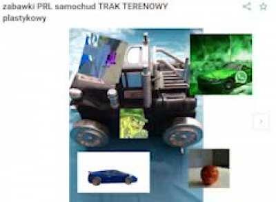 zabawki PRL samochud TRAK TERENOWY plastykowy