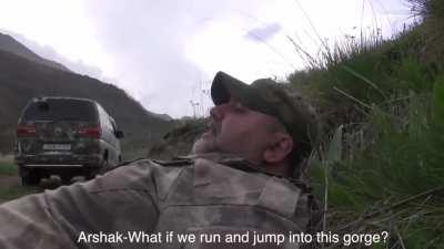 2 Armenian Soldiers vs Azerbaijani Sniper