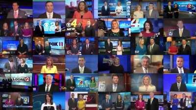 This is Extremely Dangerous to Our Democracy - all these news stations using the same script are owned by the Sinclair Broadcast Group.