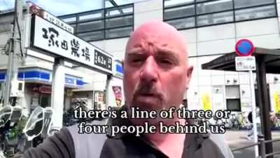 This white guy in Tokyo is upset because convenience store workers don’t speak English to him