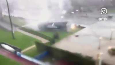 Small tornado at MTSU football stadium 7/29/2024