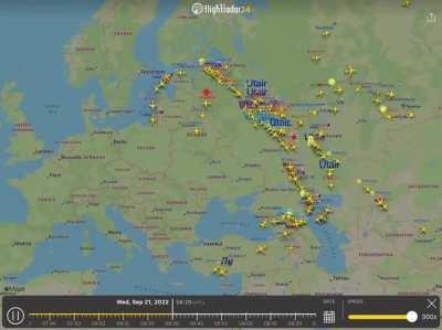 Flights departing Moscow and St. Petersburg earlier today