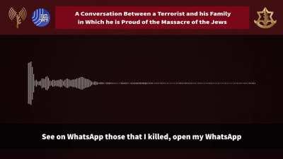 Terrorist calls his family using the phone of his victim to brag about his killings