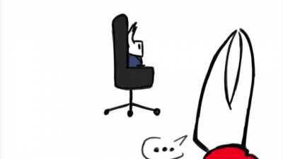 ghost in a swivel chair (animated by me in Pencil2d)