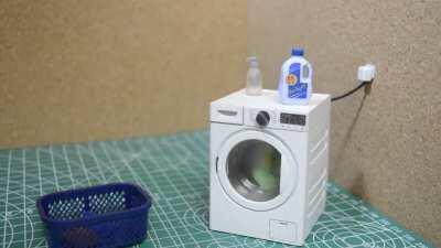 A working 3D printed washing machine for wife's dullhouse