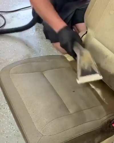 Cleaning a car seat