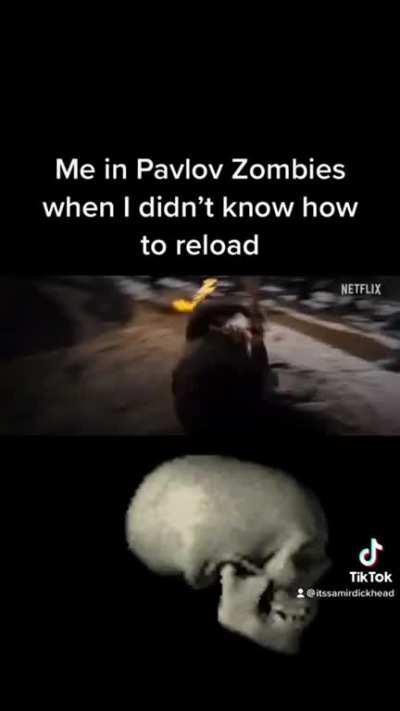 Me In Pavlov Zombies when I didn't know how to reload.