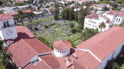 View of the peaceful protest yesterday.