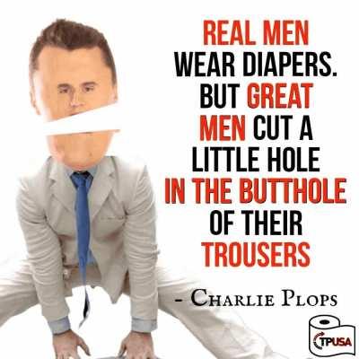 With Trump supporters wearing 'Real Men Wear Diapers' merch, Charlie refuses to be outdone