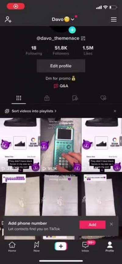 Selling Tiktok with over 50k followers Dm me on Reddit if u are interested.