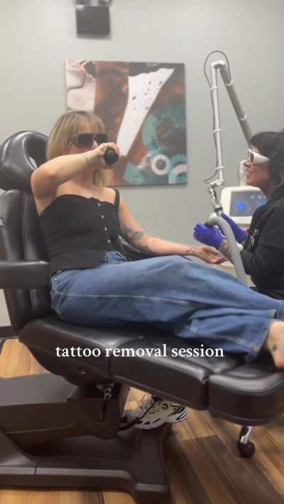 During tattoo removal session | TikTok 8/29/24