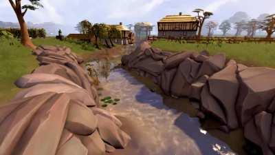 New water effects! (and a drunk watermill wheel in the background)