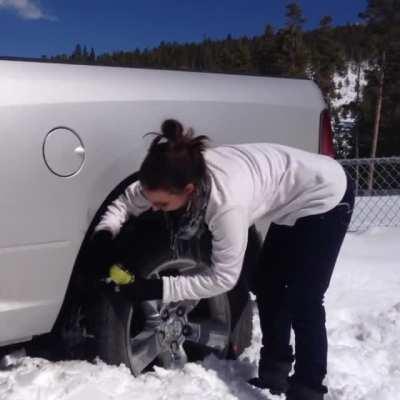 Clever device for getting your truck out of the mud