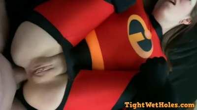 Elastigirl Gets Her Ass Stretched