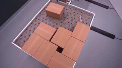 Smart conveyor system can move and spin objects in multiple directions