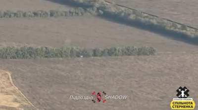 The Shadow unit hit a fat target with a drone crowdfunded by you - a Russian Msta-S self-propelled artillery worth about 3 million dollars just as it was shelling UA positions